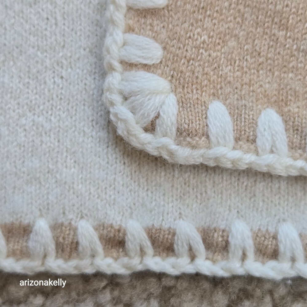The Cashmere Project THICK Wrap Tan and Cream - Picture 6 of 16